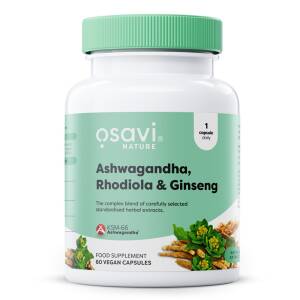 Ashwagandha + Rhodiola & Ginseng – 60 vegane Kapseln – Nuvalia