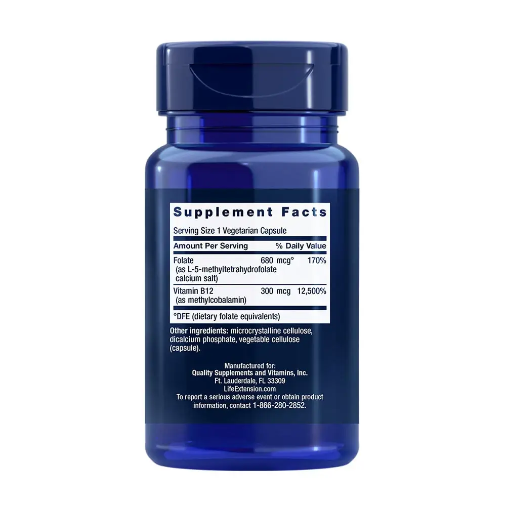 BioActive Folate & Vitamin B12 – 90 Kapseln – Bild 2