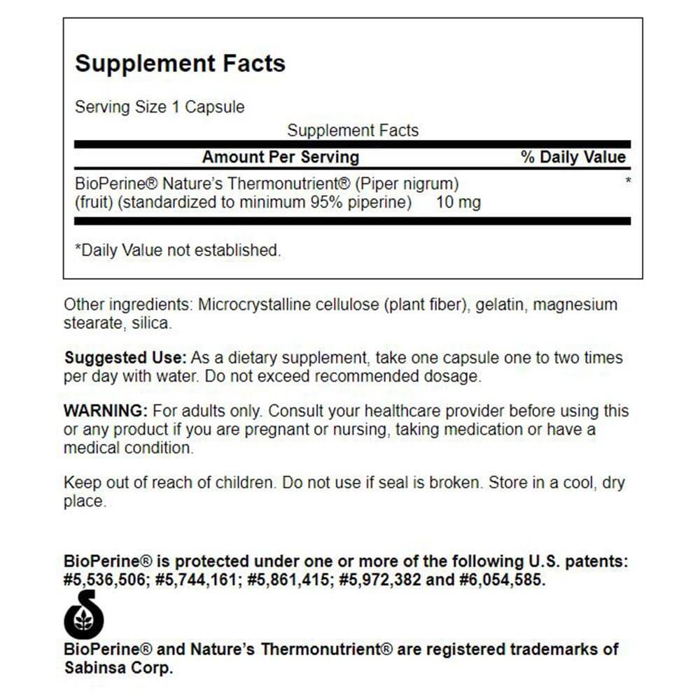 Bioperine, 10mg – 60 Kapseln – Bild 3