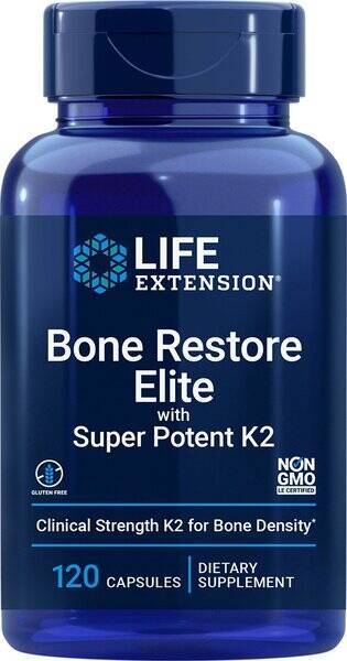 Bone Restore Elite mit hochwirksamem Vitamin K2 – 120 Kapseln – Nuvalia