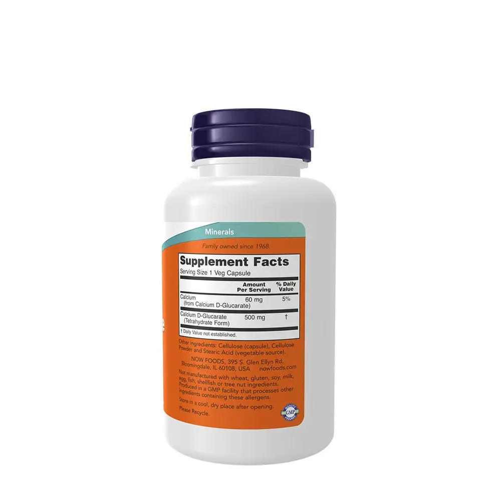 Calcium D-Glucarate 500 mg - NOW Foods - 90 Veg Kapseln – Bild 2