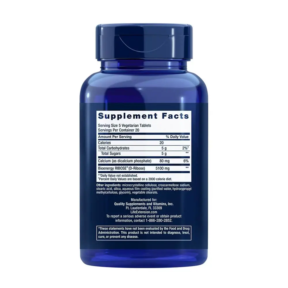 D-Ribose Tabletten – 100 vegetarische Tabs – Bild 2