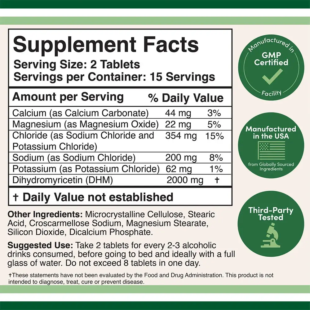 Double Wood Supplements DHM 1000 - 30 Tabletten – Bild 2