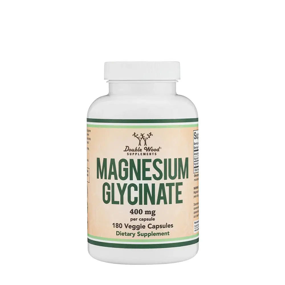 Double Wood Supplements Magnesium Glycinate (180 Capsules) - Nuvalia