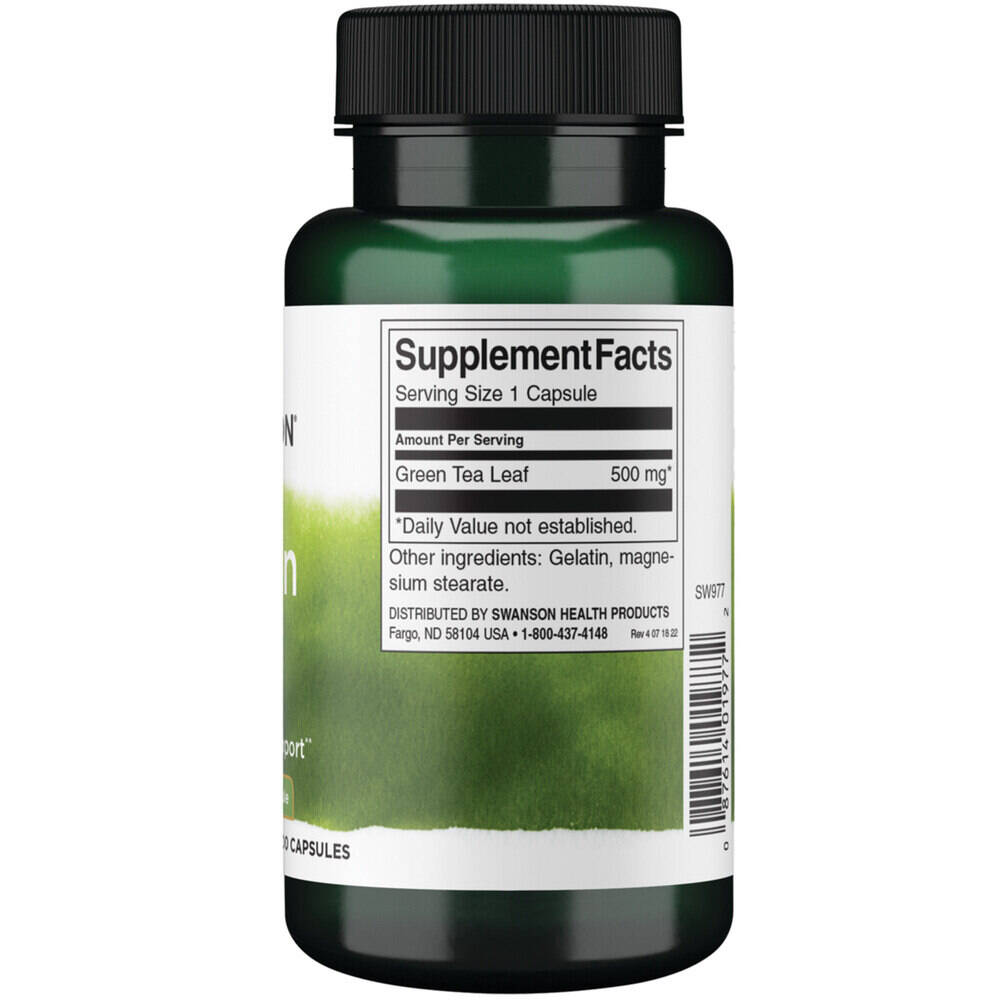Grüner Tee, 500mg – 100 Kapseln – Bild 3