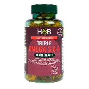 Hochwirksames Triple Omega 3-6-9 – 60 Kapseln – Nuvalia