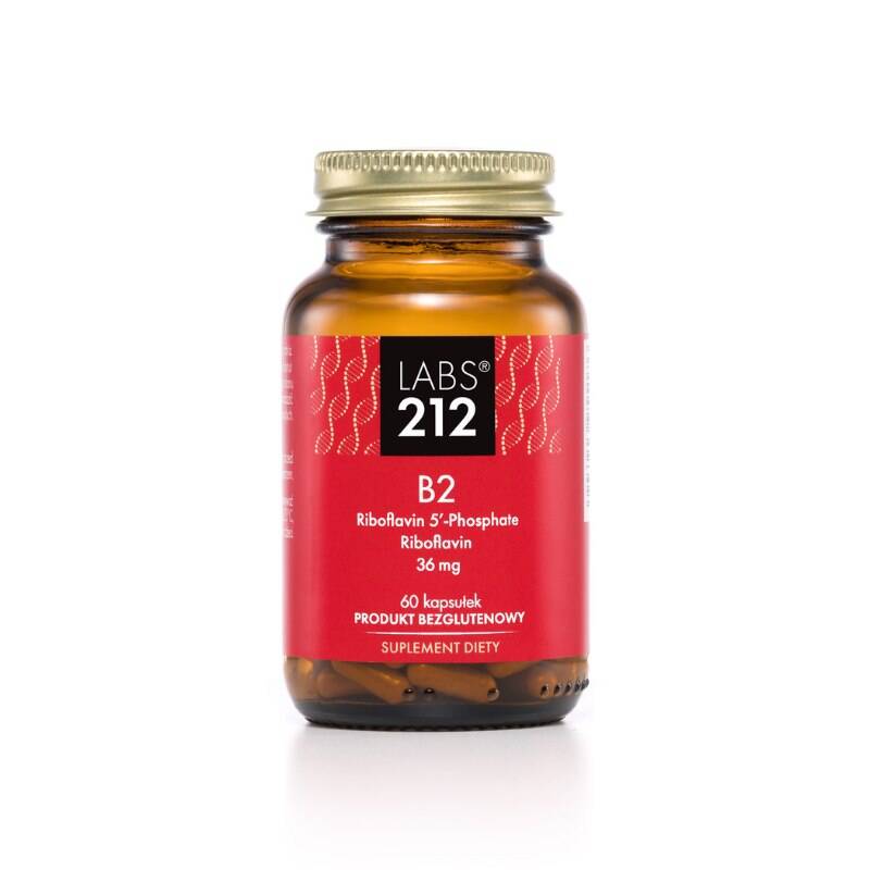 LABS212 Vitamin B2 Riboflavin 5'-Phosphate + Riboflavin (60 caps) - Nuvalia