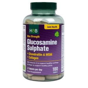 Max Strength Glucosamine Sulphate + Chondroitin & MSM + Collagen - 180 tablets - Nuvalia