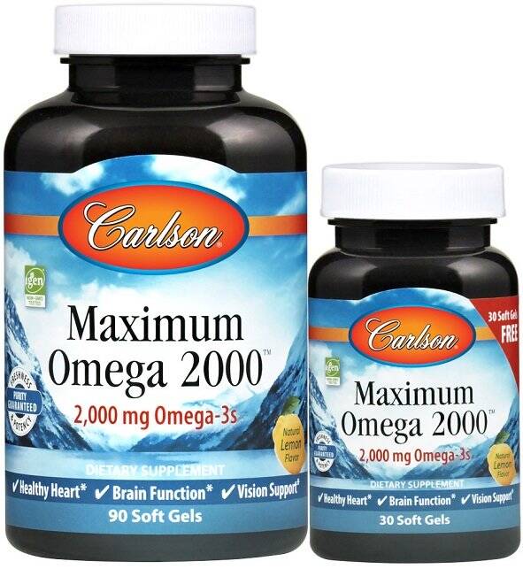 Maximum Omega 2000 – 90 + 30 Softgels – Nuvalia