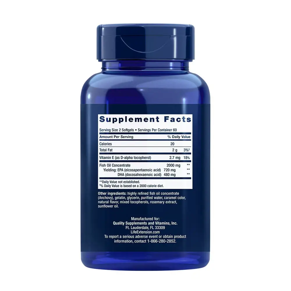 Mega EPA/DHA - Life Extension - 120 Softgels – Bild 2