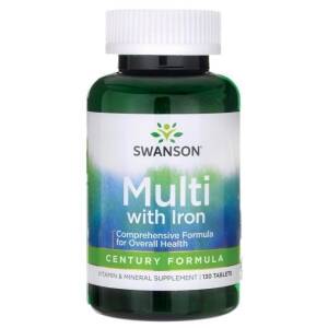 Multivitaminpräparat mit Eisen – Century Formula – 130 Tabletten – Nuvalia