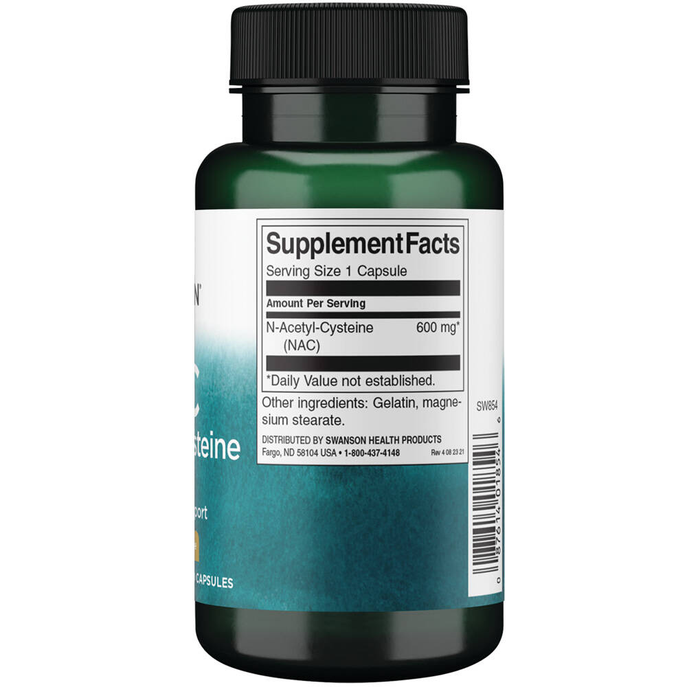 N-Acetyl Cysteine, 600mg – 100 Kapseln – Bild 3