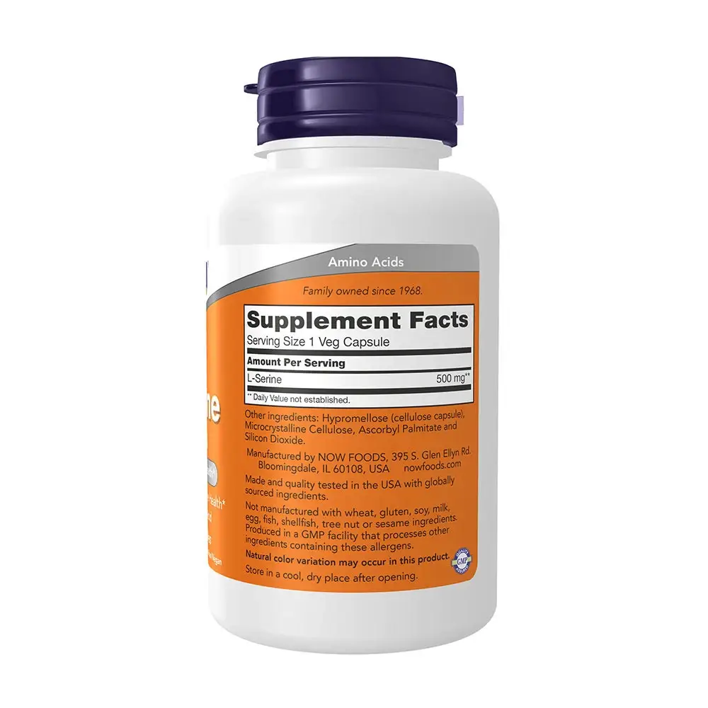 NOW L-Serine 500 mg (120 Kapseln) – Bild 2