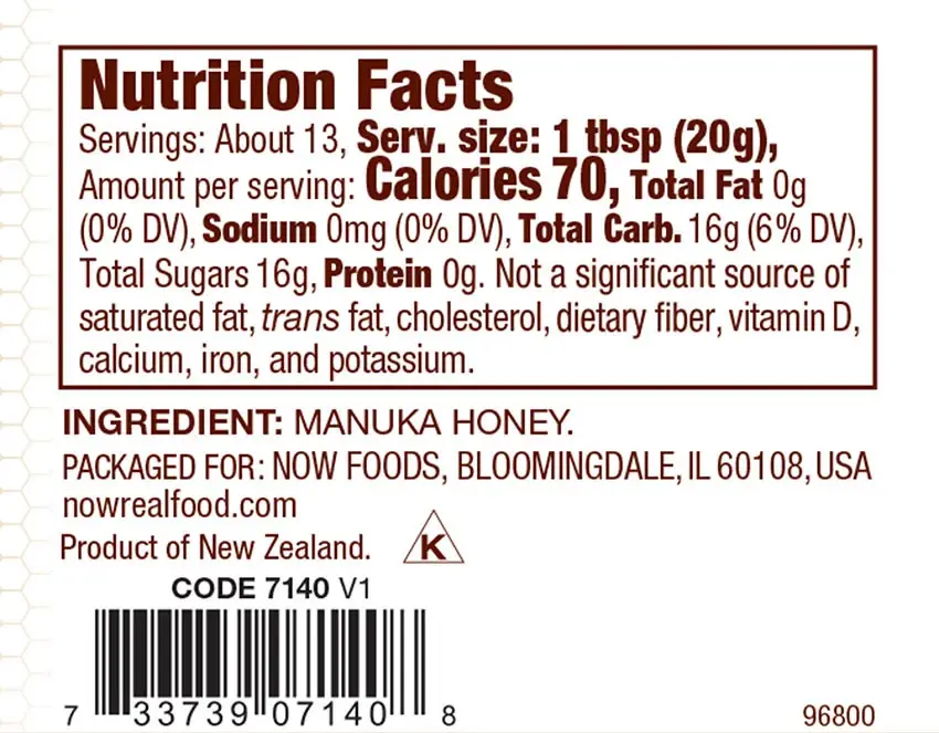 NOW Manuka Honey (250 g) – Bild 2