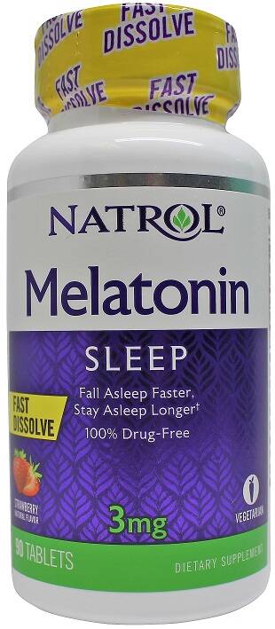 Melatonin Fast Dissolve, 3mg - 90 tabs – Bild 3
