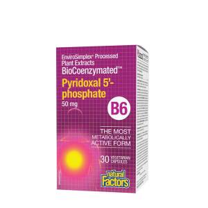 Natural Factors BioCoenzymated Pyridoxal 5-Phosphate B6 50 MG (30 Veggie Capsules) - Nuvalia
