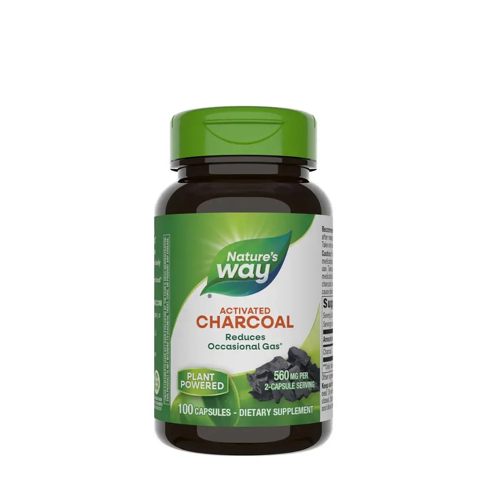 Natures Way Aktivkohle (100 Kapseln) – Nuvalia