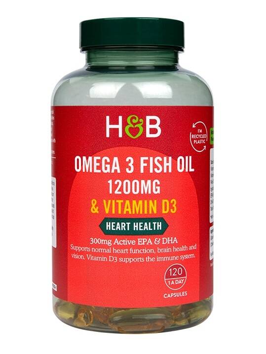 Omega 3 Fish Oil 1200mg & Vitamin D3 - 120 caps - Nuvalia