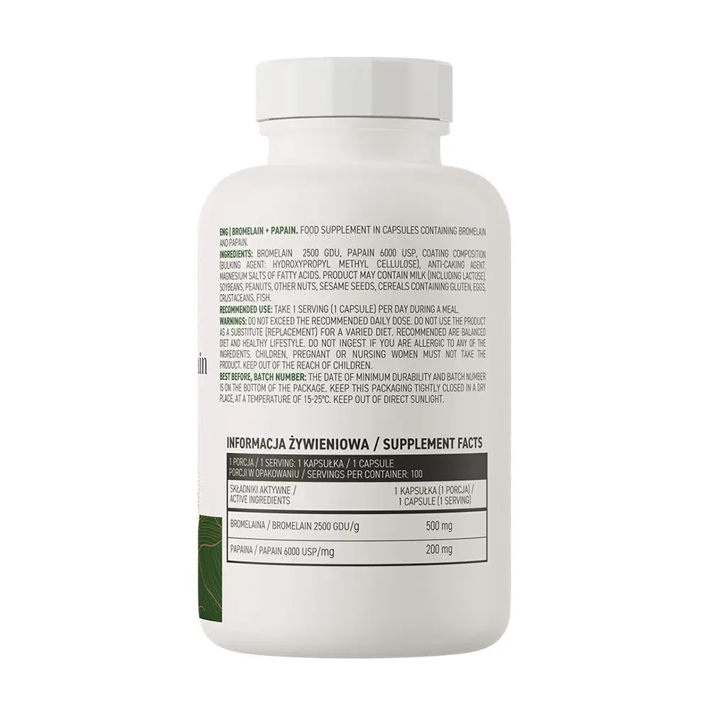 Ostrovit Bromelain + Papain 100% Vege (100 Kapseln) – Bild 2