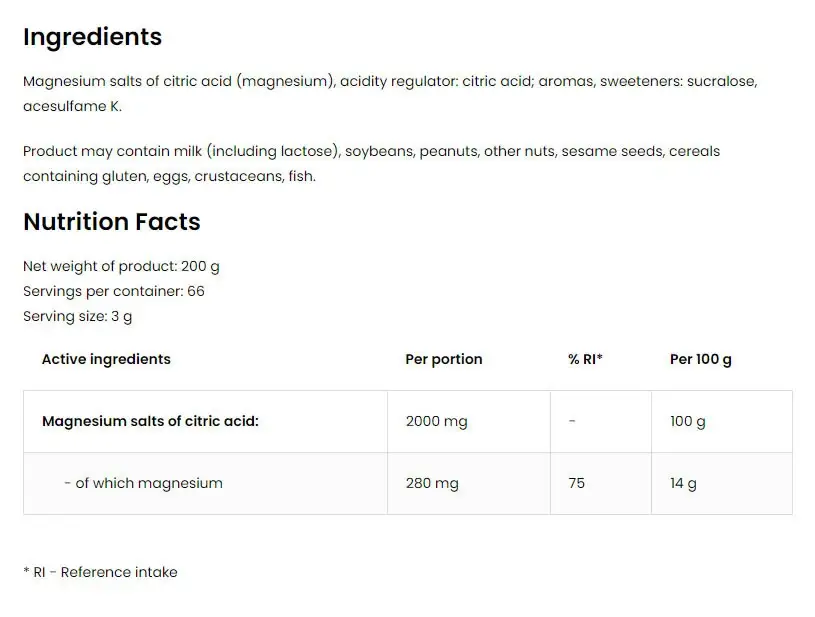 Ostrovit Magnesium Citrate – Himbeerlemonade mit Minze (200 g) – Bild 2