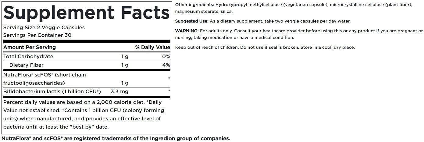 Probiotic+ Prebiotic Fiber – 60 vcaps – Bild 3