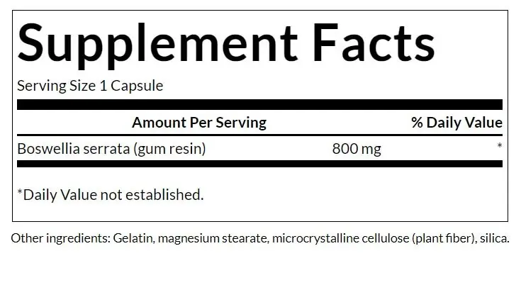 SWANSON FS Boswellia forte 800mg 60Kaps – Bild 3