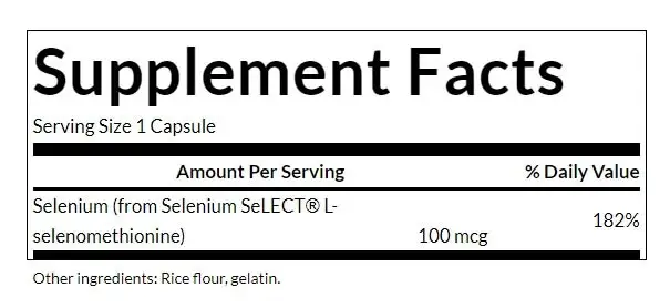 SWANSON Selen SeLECT 100mcg 200kaps – Bild 2