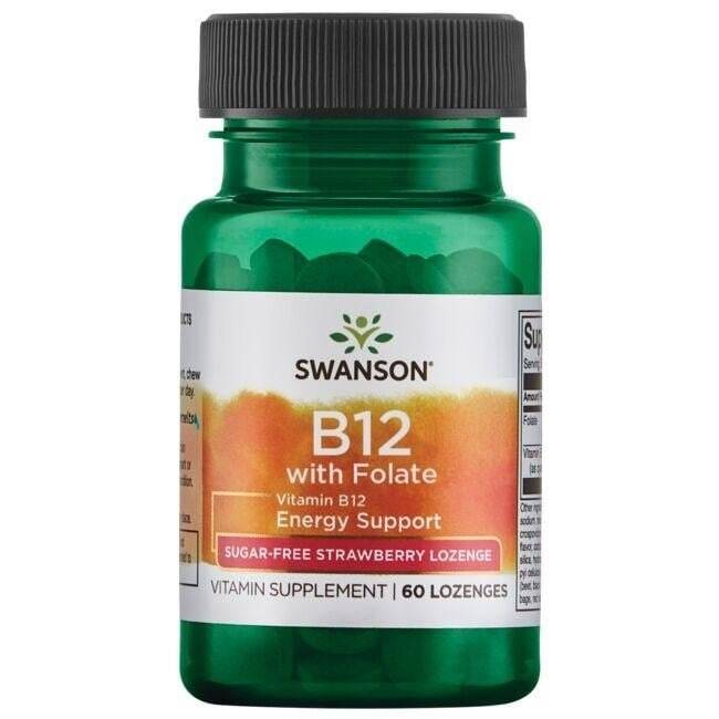 SWANSON Vitamin B-12 + Folsäure 60 Tabletten – Nuvalia