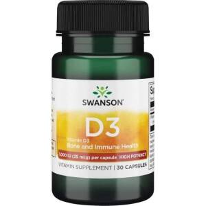 SWANSON Vitamin D-3 1000 IE 30 Kapseln – Nuvalia