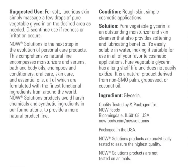 Vegetable Glycerine – 473 ml. – Bild 2
