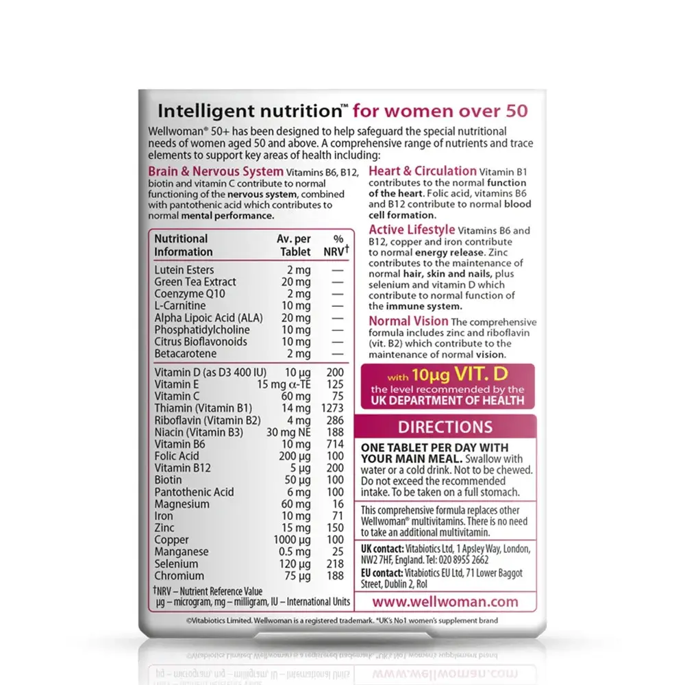 Vitabiotics Wellwoman 50+ (30 Tabletten) – Bild 2