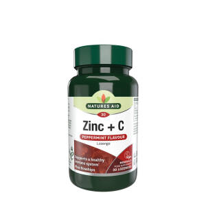 Natures Aid Zinc + C Lozenge - Peppermint Flavour (30 Lozenges) - Nuvalia