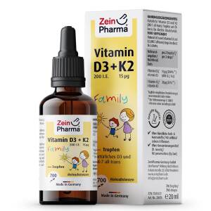 Vitamin D3 + K2 Family Drops - 20 ml. - Nuvalia